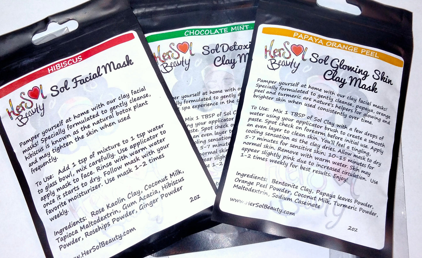 Sol Clay Facial Masks